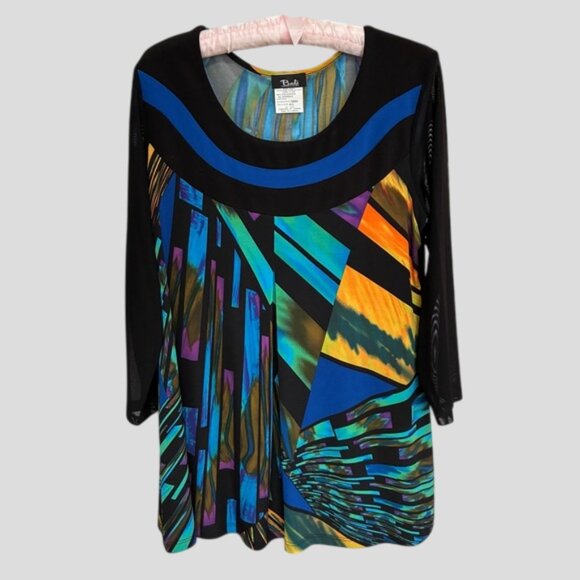 Bali Multicolored Long Sleeve Top Large - Picture 3 of 10